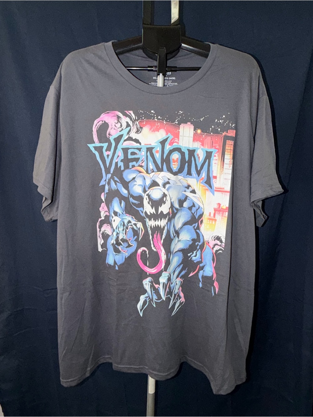 Marvel Venom Graphic Tee (3XL) – Black Comic Streetwear